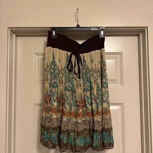 Y2K / Bohemian Floral Print Skirt